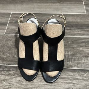 Black and gold Michael Kors heels